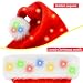 BOSONER Santa Hat Adults Light: LED Christmas Hat - Unisex Velvet Comfort Xmas Holiday Hat Extra Thicken Classic Fur for Christmas New Year Festive Holiday Party Supplies