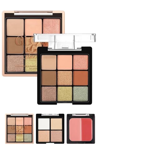 Paleta de Maquillaje - Con Sombras de Ojos Rubor e Iluminador para Mujer - Cosmético Con Texturas Mate Y Brillantes Para Piel En Noches De Cita, Viajes Diarios Y