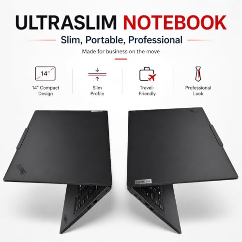 Image of Lenovo ThinkPad T14 Gen 6 AI Business Laptop, 14 inch WUXGA Touchscreen, Backlit Keyboard, Powerful AI Boost Intel Core Ultra 5 225U, 64GB DDR5 RAM, 2TB SSD, Fingerprint Reader, Ethernet, Windows 11 Pro