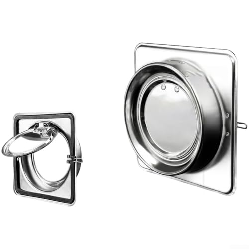 Valvola per cappa aspirante, in acciaio inox, valvola di non ritorno per canna fumaria da cucina, valvola di non ritorno per cappa aspirante (150 mm)