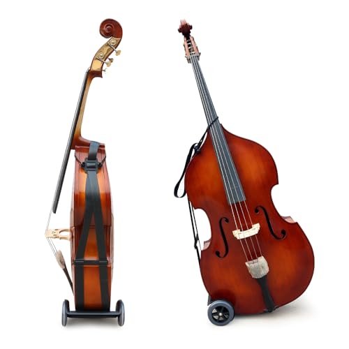 WUQIMUSC Upright Bass Cart Easy to Transport for 1/10 to 4/4 size Double Bass with Durable Wheels Long Straps including 1pcs Shim Protective Pad (1x bass cart) by WUQIMUSC - Image 6