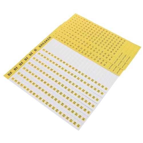 VALICLUD Étiquettes Réutilisables pour Panneaux Électriques en Papier Jaune, Gestion de L'énergie et Réponse Rapide aux Pannes, Adaptées aux Bureaux et Environnements Résidentiels