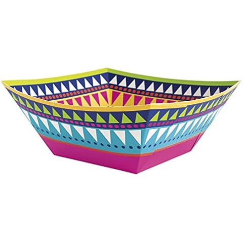 Vibrant Boho Fiesta Paper Square Bowl Cover