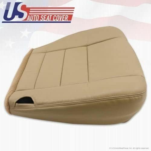 2002-2007 for for Ford F250 F350 Lariat Passenger Bottom Leather Seat Cover Parchmnt TAN