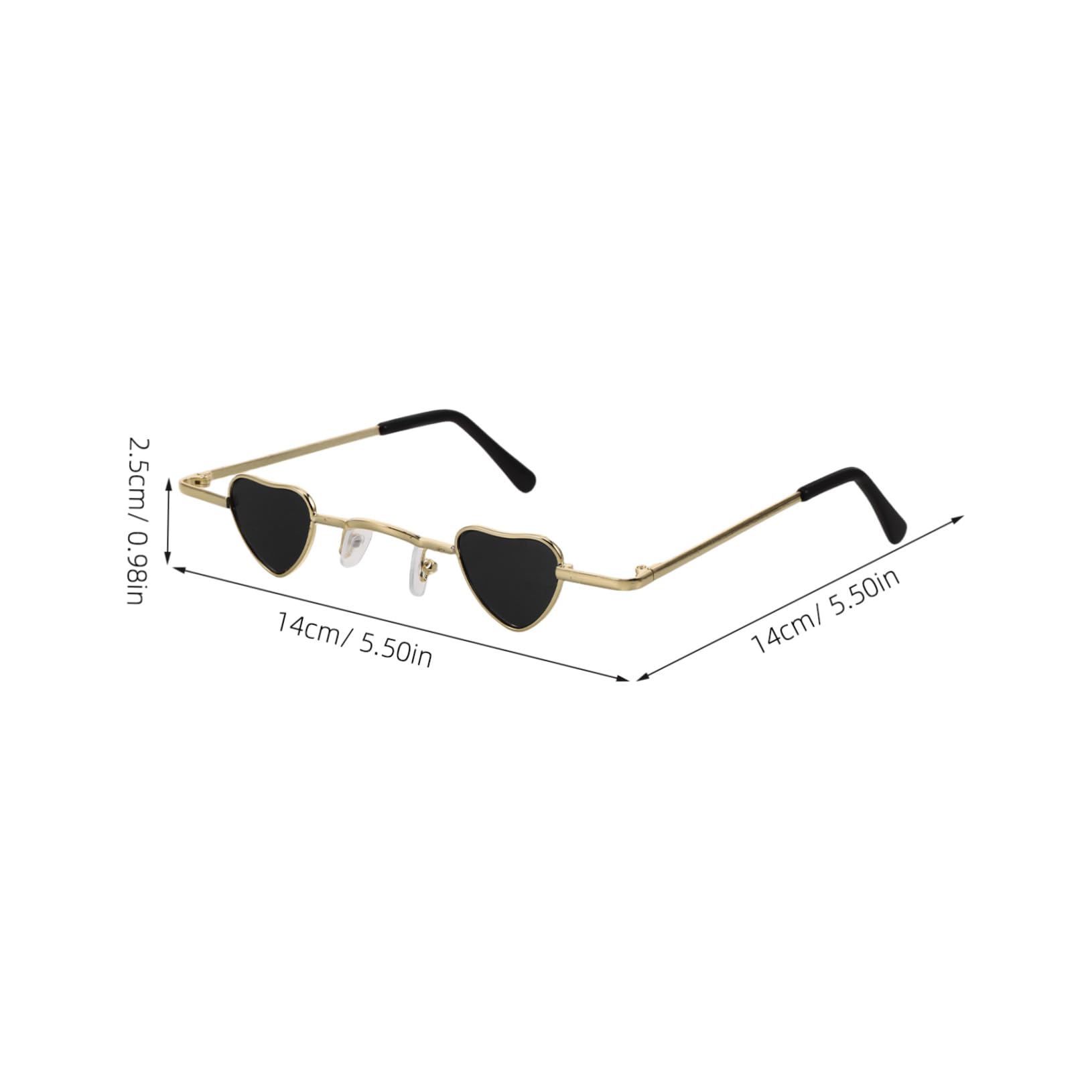 Ciieeo 2pcs Mini Hip Hop Sunglasses Trendy Women's Fashion Stylish Small Frame Uv Glasses