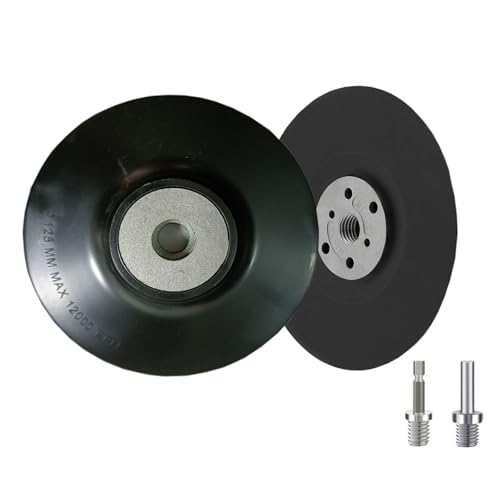 HOTCKB 2 Pièces 125mm Plateau pour Meuleuses M14 Plateau de Ponçage Plateaux de Papier en Acier