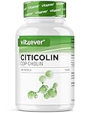 vit4ever CDP Cholin (Citicolin) 250 mg - 180 Kapseln - hochdosiert & bioaktive Cholinform - vegan, ohne unnötige Zusätze