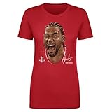 500 LEVEL Tari Eason Houston Rockets Shirt for Women - Tari Eason Houston Rockets Portrait WHT (Red, X-Large)