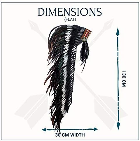 Novum Crafts Feather Headdress | Native American Indian Inspired | Choose Color