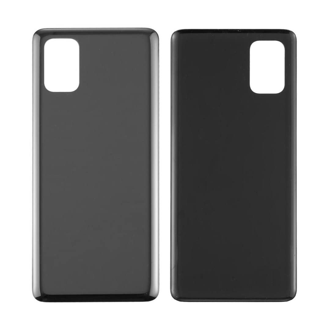 (REOTEL) Back Door Panel Body Cover Back Glass Back Door Body Panel for Samsung Galaxy M51 : Black (with Logo)