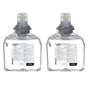 Purell Advanced Hand Sanitizer Foam, Clean Scent, 1200 mL Hand Sanitizer Foam Refill TFX Touch-Free Dispenser (Pack of 2) – 5392-02