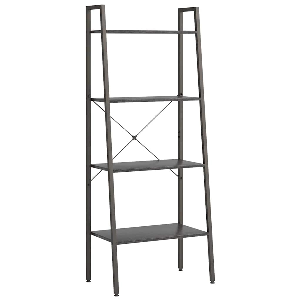 Generisch Scaffale con 4 ripiani, nero, 56 x 35 x 140 cm, telaio in acciaio
