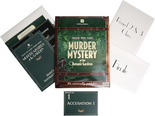 Stadtkrimis Exit Escape Stadtführung Talking Tables Murder Mystery at The Botanic Gardens Game, Puzzles, Clues, Family Games for Kids, Adults, Brain Teaser Puzzles Secret Santa, Ages 16+, 5-13 Players