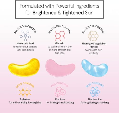 grace & stella Award Winning Under Eye Mask - Gifts for Her - Reduce Dark Circles, Puffy Eyes, Undereye Bags, Wrinkles - Gel Under Eye Patches, Vegan Cruelty-Free Self Care (24 Pairs, Blue) - Image 5