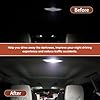 42 Pieces Car LED Dome Interior Light Kits, 28mm/31mm/36mm/41mm/BA9S/T5/T10 Bulb Kit, Car Dome Map Dash Door Trunk Indicator Light Cargo Door Courtesy License Plate (White)