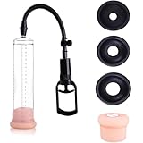 Penispumpe Vakuumpumpe Penis Pumpe für Penisvergrößerung,3er Penisring Sex Toyset Herren,Penispumpen mit Manschette & Masturbator Muschi,Penis Verlängerung Penis Extender Penishülle