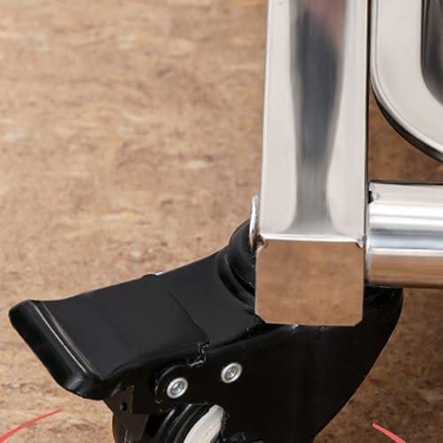 Supporto per scopa e mocio, da pavimento, in acciaio inox, per cucina, garage, giardino