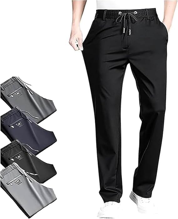 Nonmaze Airflexion Pants, Airflexion Pants, Nonmaze Pull On Ice Silk Comfort Everyday Pants for Men