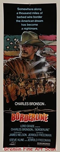 Borderline Original Movie Insert Poster, 1980 Starring Charles Bronson and Bruno Kirby