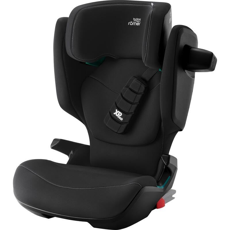 BRITAX KIDFIX PRO - Asiento elevador de coche con respaldo alto ISOFIX- de 3,5 años a 12 años, SICT, reposacabezas cómodo, fabricado en Alemania, 44 x 42 x 63 cm, color negro espacial