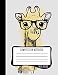 Composition Notebook: Wide Ruled: 100+ Lined Pages Writing Journal: Cute Nerd Giraffe 1059