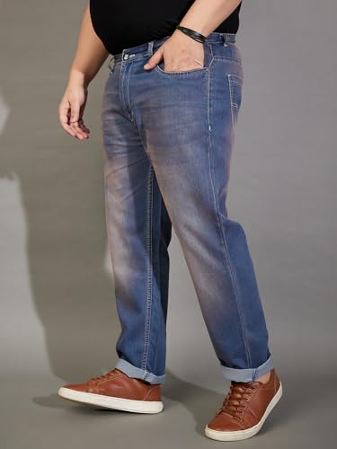 Image of Bigbanana Plus Size Men's Regular Fit Washed Jeans