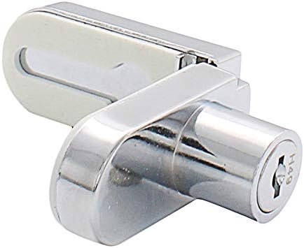 Miniatura 8 de CRL Cerradura cromada sin taladrar para escaparate, con igual llave