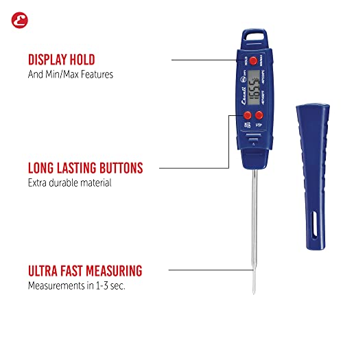 DHP3 Advanced Digital Waterproof Dishwasher Safe Meat Thermometer, Min/Max Recall, Navy Blue - Image 2