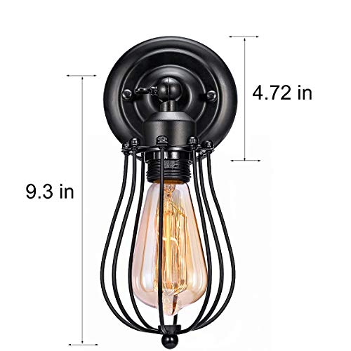 Licperron Wall Sconces Set of Two, Adjustable Industrial Wall Sconces