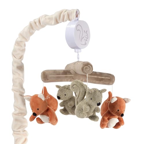 Image of Lambs & Ivy Treetop Fox & Squirrel Woodland Musical Baby Crib Mobile Soother Toy