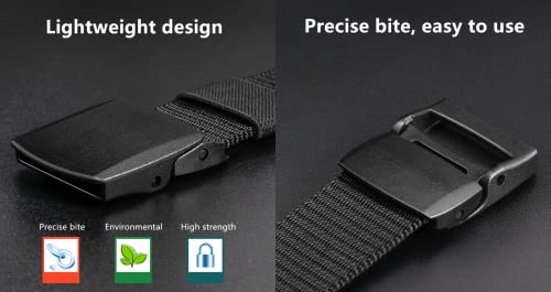 5-Packs Canvas Belt Web Fabric Casual Belt with Double D-ring for Men Women