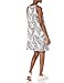 28 Palms Tropical Hawaiian Print Halter Shift Dress, Palm Fronds White/Black, US...