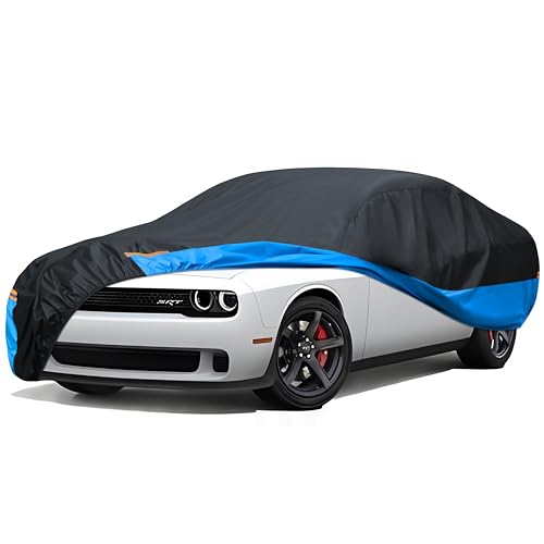 Car Cover Waterproof All Weather Outdoor Windproof Dustproof UV Protection Fit Coupe BMW 6 Series/7 Series/i7,Chevrolet Bel Air/Chevelle,Dodge Challenger etc.