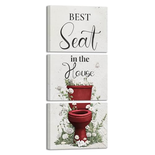sechars Best Seat in the House Wall Art Funny Bathroom