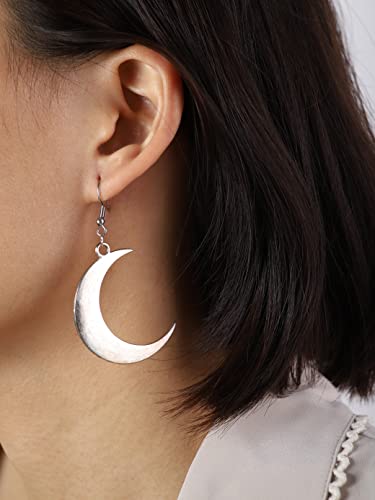 Sacina Gothic Moon Earrings, Zinc Alloy Crescent Moon Pendant, Celestial Earrings, Goth Jewelry Gift For Women #TOP2