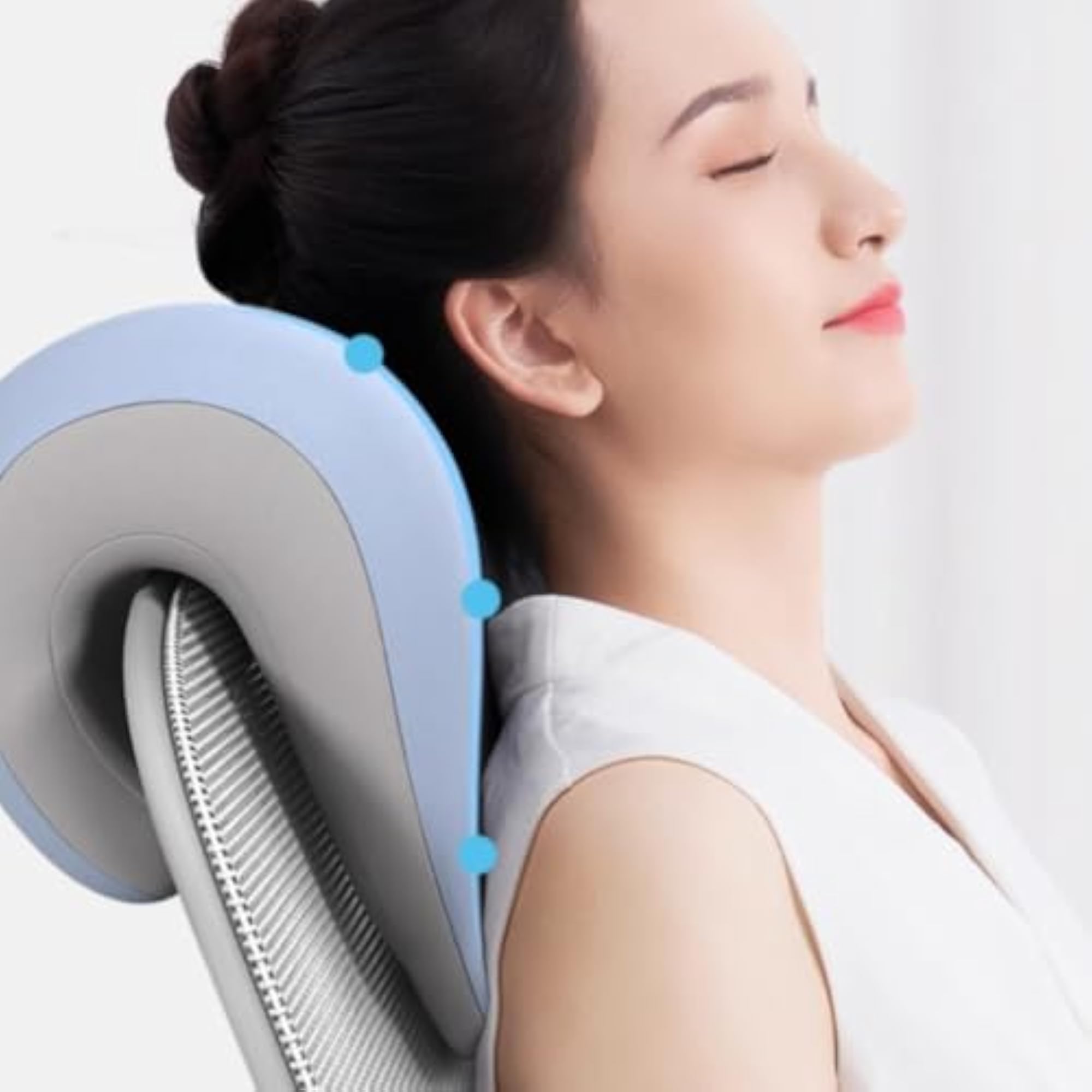 Ergonomic Contoured Neck Support Cushion for Desk Workers