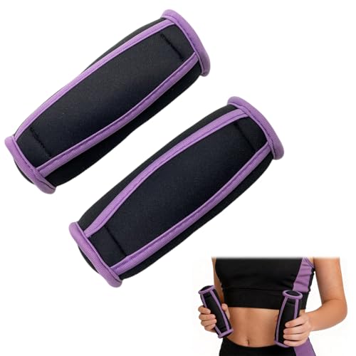 Kit Mancuernas Mujer, Pequeño Dumbbell Set 1kg Ejercicio En Casa, Suave Portátil Mancuerna Pesos Fitness para Ejercicios Aeróbicos, Fitness, Pilates, Yoga, Entrenamiento De Fuerza (Juego De 2 / Par)