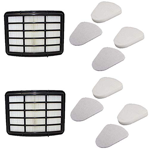 Amyehouse Foam & Hepa Filter Replacement Kit Compatible with Shark Navigator Lift-Away Vacuum NV350,NV351,NV352,NV355,NV356E,NV357,NV360,NV370,NV391,UV440,UV490,UV540,Part # Xff350 & # Xhf350
