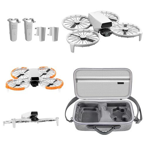 DJI Flip Accessories Bundle Includes Standard Controller Carry Case Landing Gear Extension & Propeller Guards for DJI Flip Drone 3-in-1 Essential Protective Combo