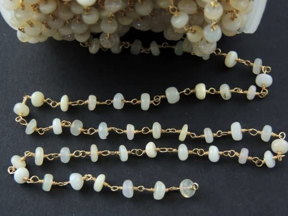 Opale d'Éthiopie chaîne en or pour bijoux bohème chic à porter au quotidien