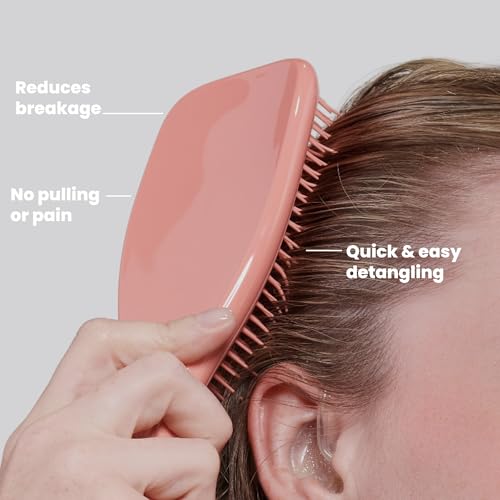 Image of Tangle Teezer Fine Ultimate Detangler Brush for Fine Hair, Sweet Cinnamon | Patented two-tier, soft-flex teeth detangles & reduces breakage on wet or dry hair; Shower-friendly hairbrush for fine hair