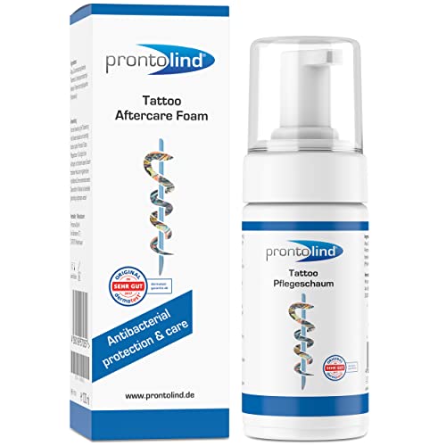 Prontolind Tattooschaum 100ml - optimale Pflege nach Tätowierungen - beugt Entzündungen vor und erhält die Farbbrillanz!