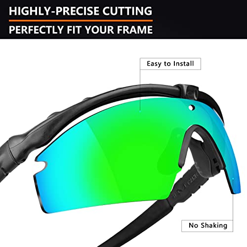 Image of Alphax Polarized Replacement Lenses for Oakley Si M Frame 3.0 OO9146 Sunglasses - Glare Reduction | Precision Cutting