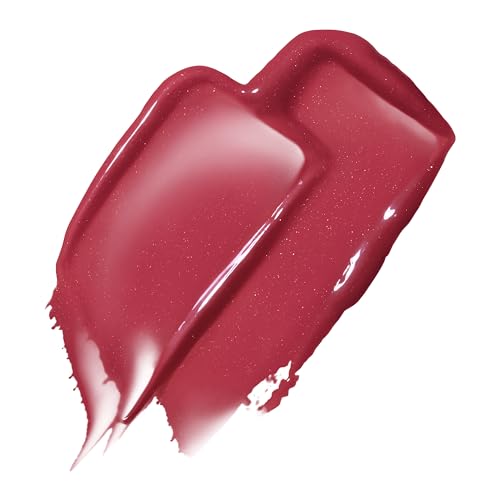 REVLON Super Lustrous Glass Shine Balm, Hydrating Tinted Lip Balm with Hyaluronic Acid, Aloe & Rose Quartz, 008 Rum Raisin, 0.11 oz