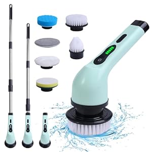 CHICIRIS Elektrische Spin Scrubber Reinigungsbürste mit 9 Köpfen