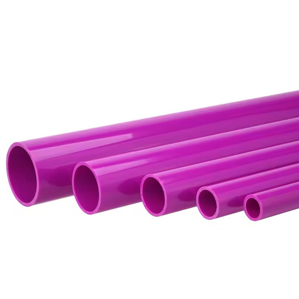 Tubo 'acqua viola in UPVC da 2 pezzi for l'irrigazione del giardino 'acquario 'acquario(OD 20mm 50cm)