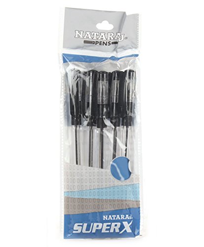 Nataraj Superx BLACK INK ballpoint pen - pack of 10 PENS
