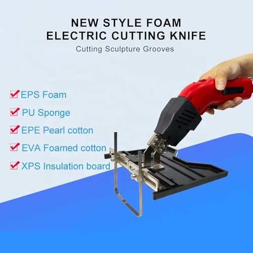 Electric Hot Blade Foam Plastic Cutting Tool Foldable Blade 15 Levels Temperature Adjustment, 200 W/250 W Foam Cutter 135° Adjustable Angle(Ks200,110V)