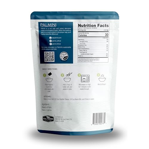 Palmini Mashed | Low-Carb, Low-Calorie Hearts of Palm Mash | Keto, Gluten Free, Vegan, and Non-GMO | As seen on Shark Tank | (12 Ounce Pouch - Pack of 1)