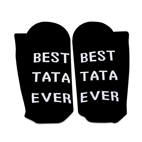 2 PAIRS Granpa Gift Best Tata Ever Socks for Grandfather Father's Day Birthday Gift3